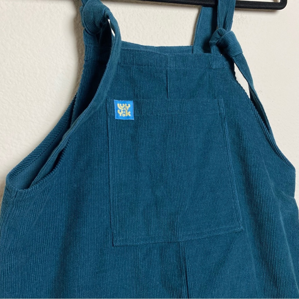 Lucy And Yak Original Dungaree Organic Corduroy Teal Small - Picture 4 of 7